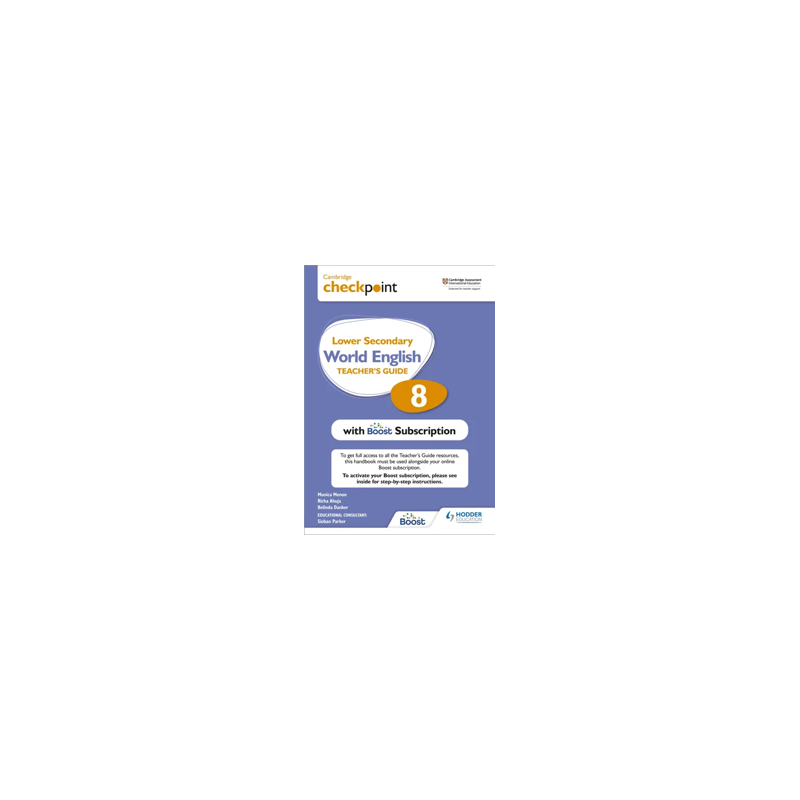 9781398307704 Cambridge Checkpoint Lower Secondary World English Stage 8 Teacher's Guide (Bundle)