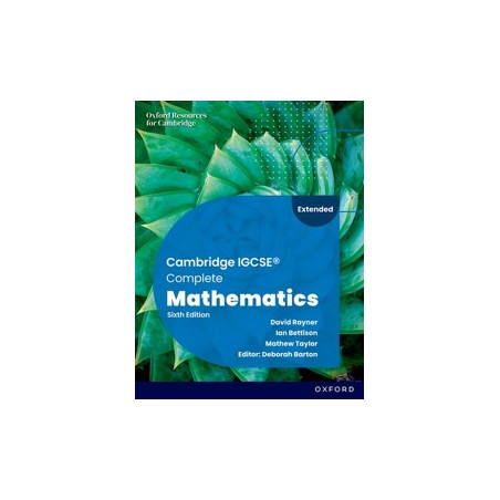 9781382042529 Cambridge IGCSE Complete Mathematics Extended Student Book (Sixth Edition)