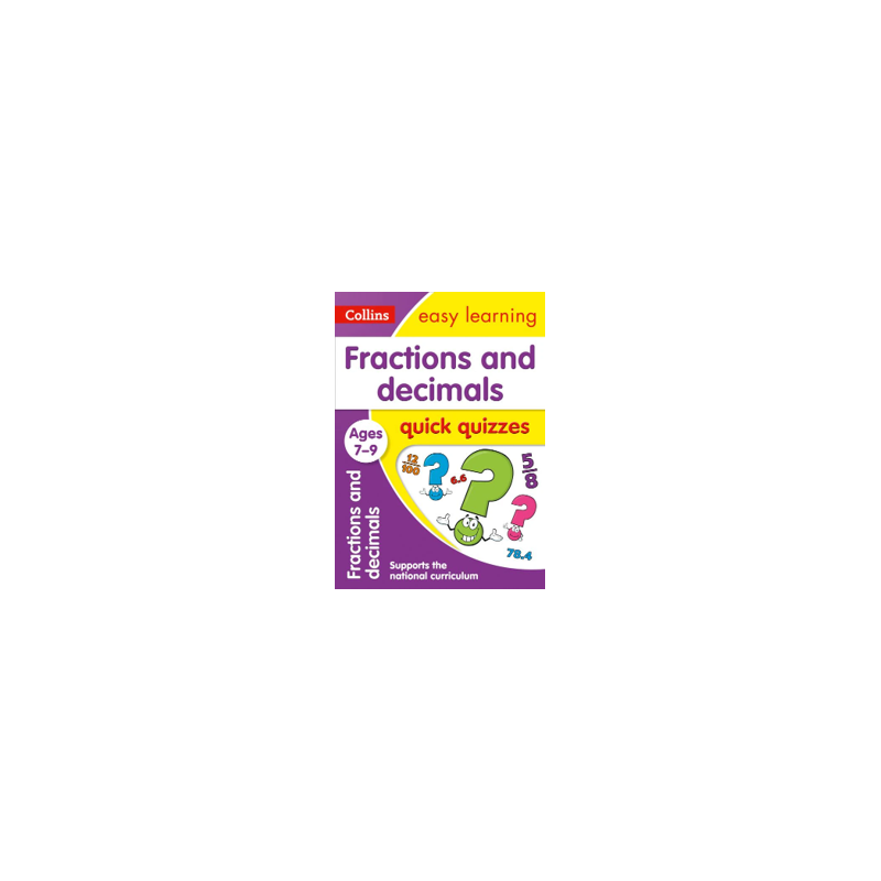 9780008212605 Collins easy learning Fractions and Decimals quick quizzes (Ages 7-9) | Cambridge International Education